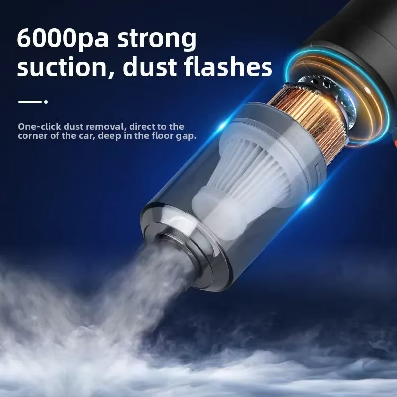 New Car Vacuum Cleaner Handheld Mini Car Vacuum Cleaner Large Suction Wireless Dust Blower Small Pet Hair Suction